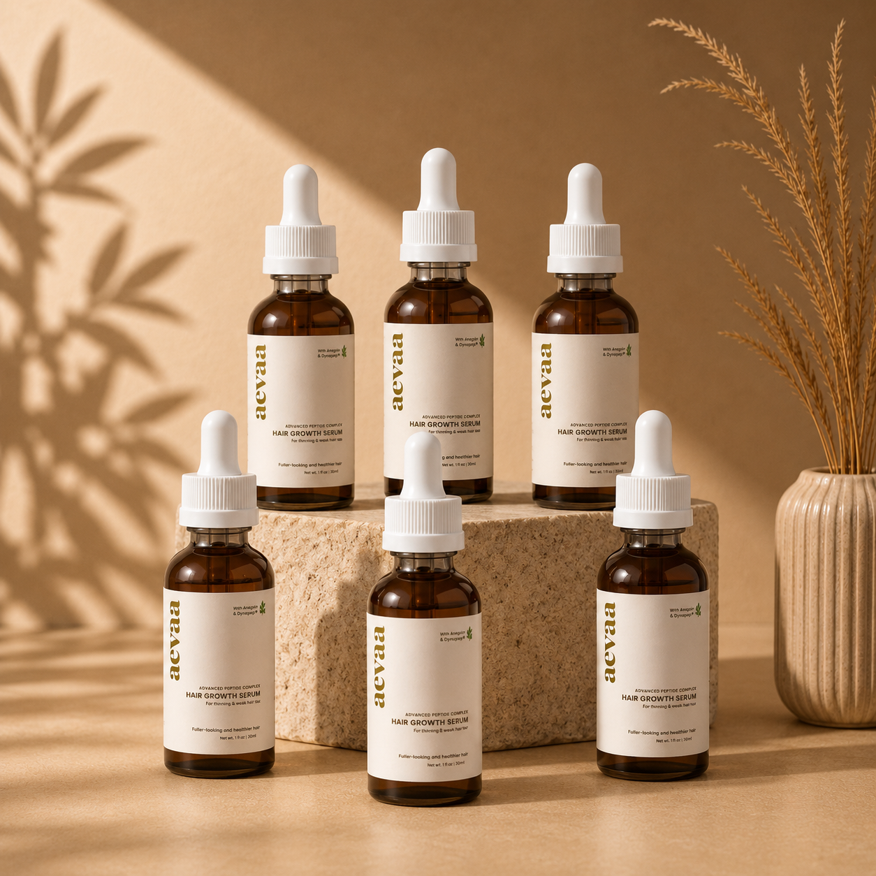 Advanced Peptide Hair Growth Serum | 6 BOTTLES BUNDLE